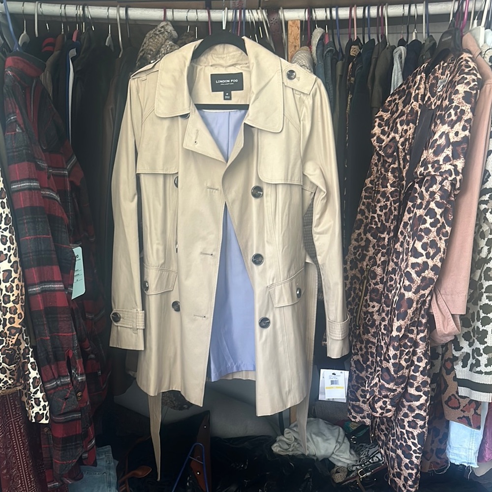 London Fog Women's Cream Trench Coat